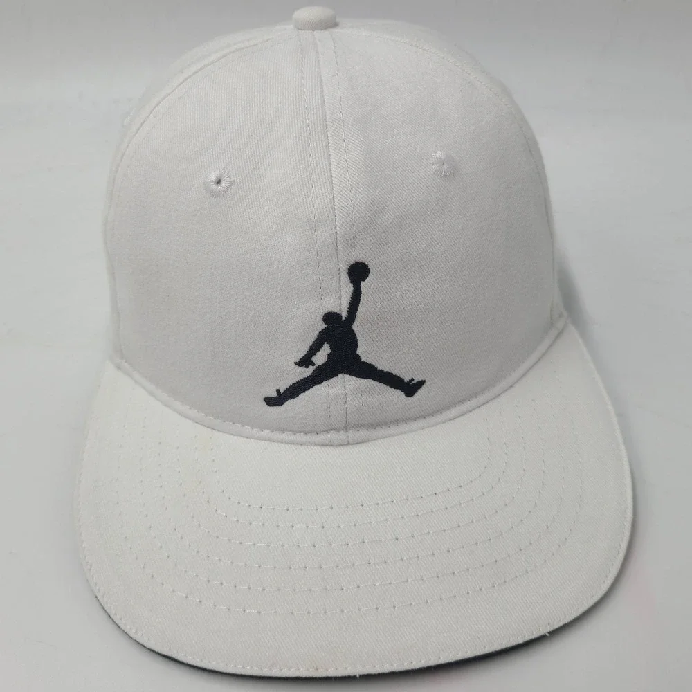 Youth Jordan Hat Snapback White Black Air Jumpman Logo Basketball‎ Casual Cotton